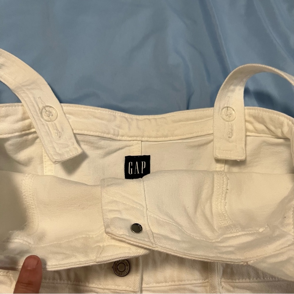 GAP Cream Button-Front Mini Dress - Picture 5 of 9